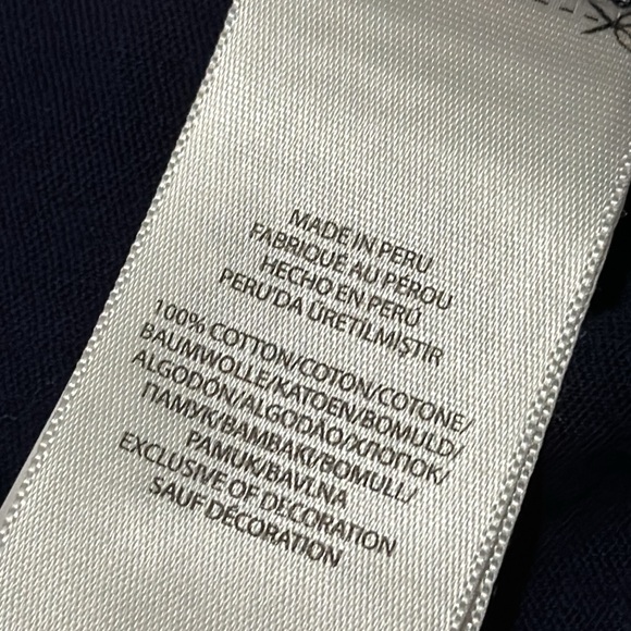 NWT Ralph Lauren Polo Short Sleeve T-Cotton Sz m-Navy-Notched Side Hem-V Neck - Picture 15 of 16